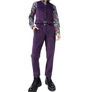 Wildfang Empower Velvet Trousers Black Dress Pants Size Small